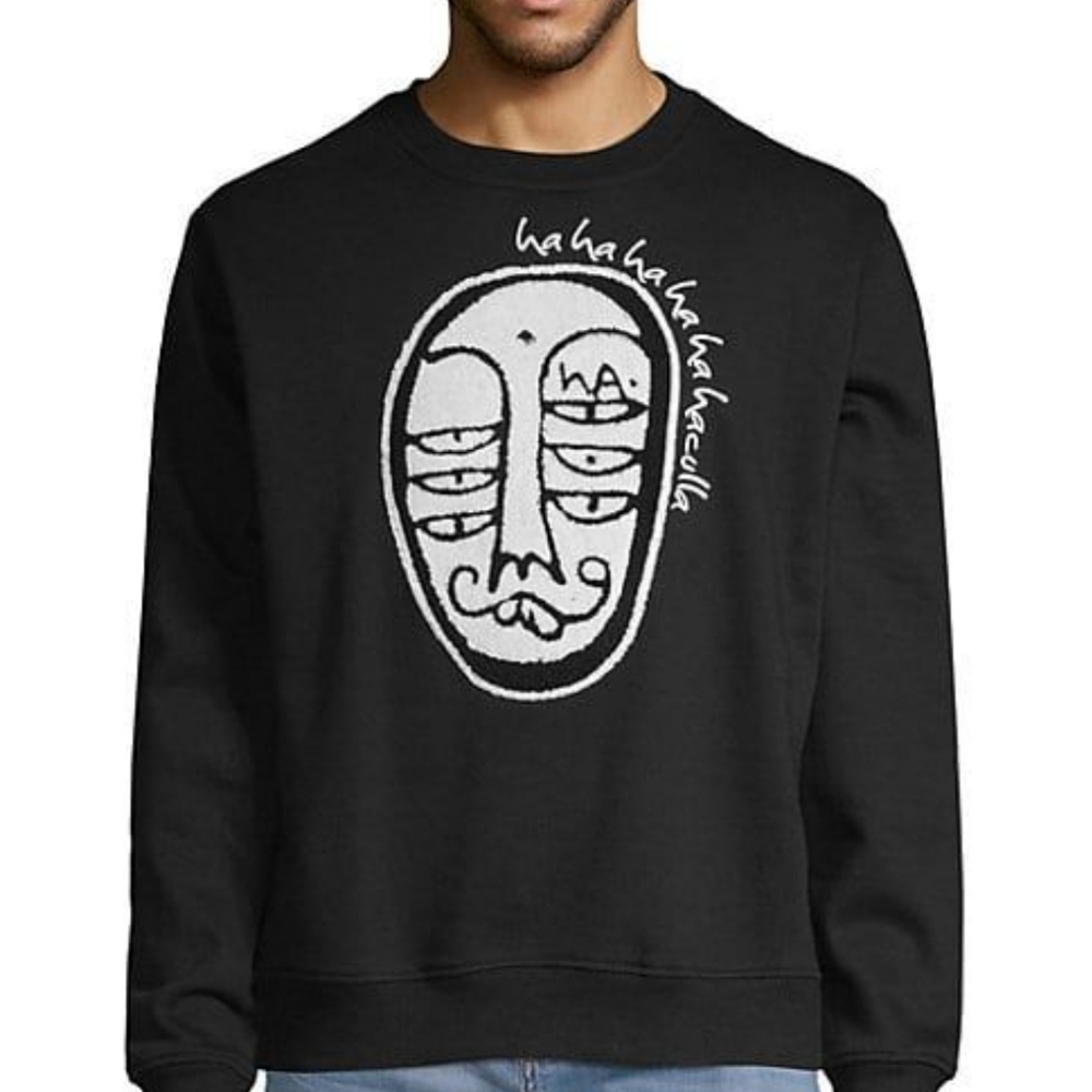Haculla Soho Crewneck Face Sweatshirt Black Size M